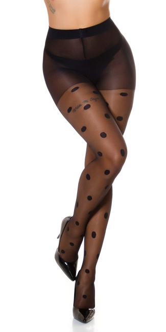 tights with dots Black